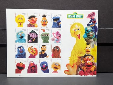 Sheet Of Sesame Strret 2019 Forever Stamps, Face Value $11.68.