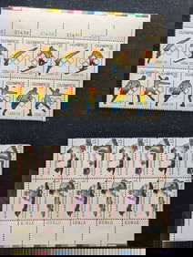Sheet Of 4 Plate Block Stamps