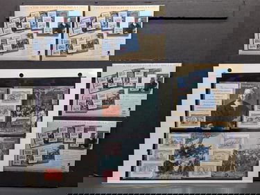 Folder Of 5 Sets of Collector Stamps