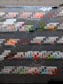 Sheet Of 1930's U.S. Stamps