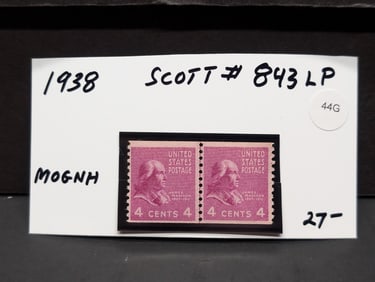 1938 Scott #843 LP Stamp