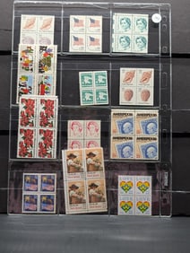 Sheet Of Four Block U.S. Stamps - Original Gem