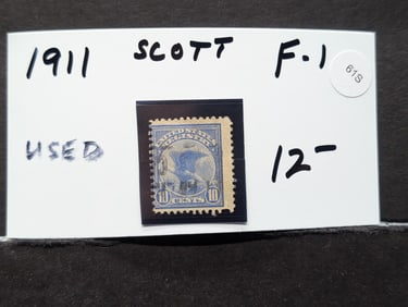 1911 Scott #F-1 U.S. Regristry Stamp - Used