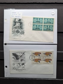 Sheet Of 4 Rare First Day Covers/4 Block Cachets