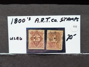 1800's A.R.T. Co. Stamps - Used
