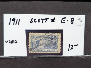 1911 Scott #E-8 Special Delivery Stamp - Used