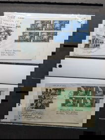 Sheet Of 4 Rare First Day Covers/4 Block Cachets