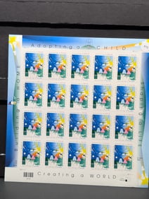 Mint Collectable Sheet Of Adopting A Child Stamps