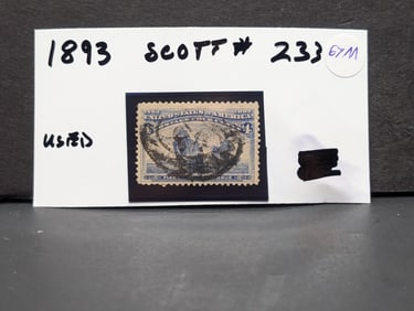 1893 Scott #233 Used Postage stamp