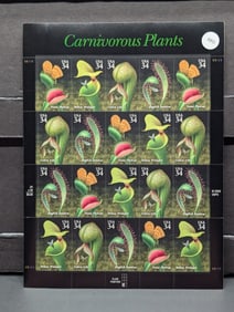 Mint Collectable Sheet Of Carnivorous Plants Stamps