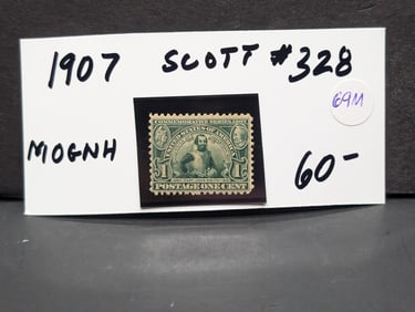 1907 Scott #328 1c. Postage Stamp