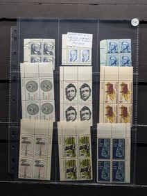 Sheet Of U.S. Postal Plate Blocks