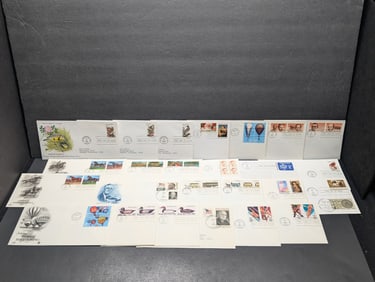 Lot Of 25 Assorted 1980's First Day Covers w/Cachets & Stamps - All Mint Condition