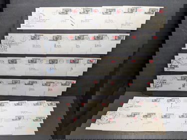 Baggy Of 32 First Flight Air Mail - Assorted Cities