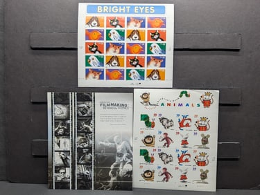 Sleeve Of 3 U.S. Plate Block Stamps
