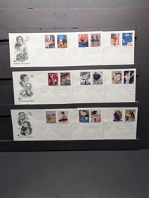 2001 Complete Set Of "American Illustrators" First Day Cachets
