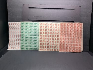 Two Sleeves w/4 U.S. Plate Block Stamps