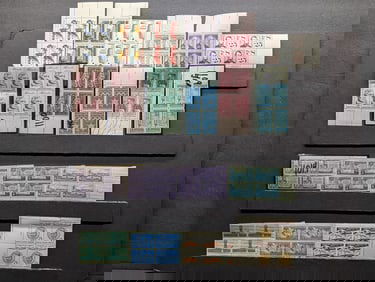 20 Assorted U.S. Postal Plate Blocks