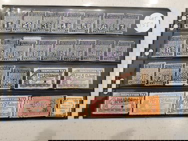 Mixture of U.S. Postal Note Stamps- Used and State Inspection and Revenue Stamps