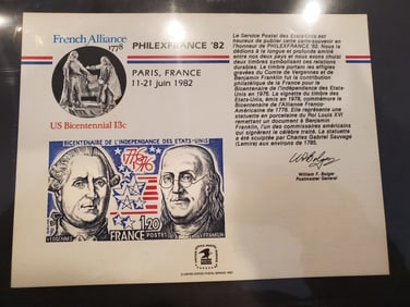 1982 PHILEXFRANCE Postal Card AND WIPA 1981 Vienna, Austria 1st Day of Issue Postal Card