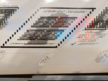 John F. Kennedy Republique Togolaise First Day Cancellation 1964 AND 1979 Brasiliana 1st Day of
