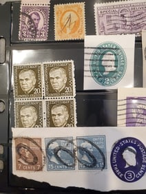 U.S. Used Special Delivery, Revenue, Stationery Squares, Including Scott # 307 Daniel Webster Used