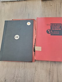 Old Worldwide Stamp Album- Very lightly filled & "My First Stamp Album - Sparsely filled