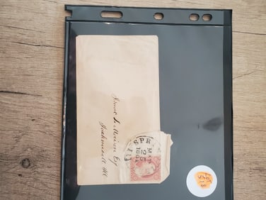 3 Cent Washinton on Envelope 1861 Cancellation Date Good Condition 1857-1861 estimated issue date