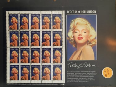 32 Cent Marilyn Monroe Commemorative Sheet Mint Condition