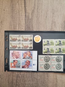 U.S. Mint Various Years Blocks of 4 and Plate Block Big Gand Leaders 32 cent