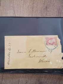 U.S. 3 cent Washington on Envelope 1851-1861 The Classic Issues- Very Good Condition