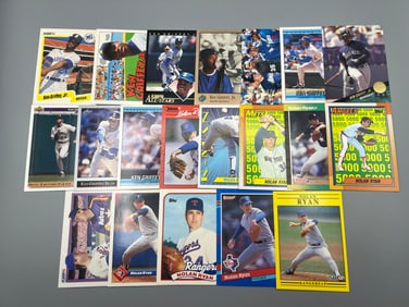 Lot of (20) Assorted Nolan Ryan & Ken Griffey Jr. Baseball Cards - Varying Conditions