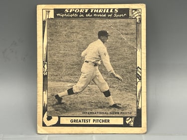 1948 Swell Sports Thrills Walter Johnson Greatest Pitcher of Them All #4