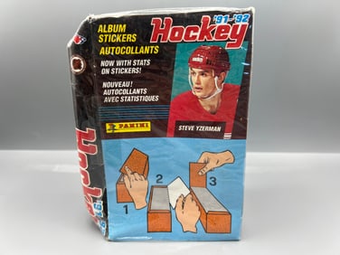 1991-92 Panini Hockey Sealed Album Stickers Wax Box