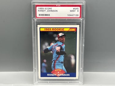 1989 Score Randy Johnson RC #645 PSA Mint 9