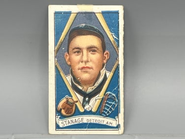 1912 T202 Hassan Triple Folders Oscar Stanage Solo Panel - Cut Card