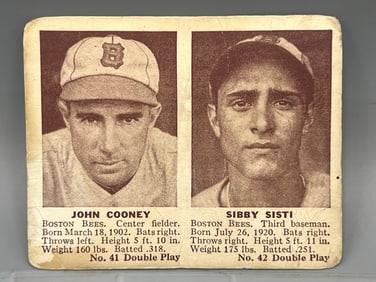 1941 Double Play John Cooney/Sibby Sisti #42