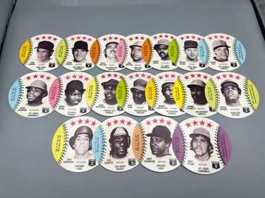 Lot of (18) 1976 Isaly's Baseball Discs W/ Some Stars - Varying Conditions