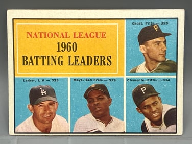 1961 Topps NL Batting Leaders Groat/Larker/Mays/Clemente #41