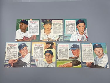 Lot of (7) 1954 & 1955 Red Man Baseball Star Player Cards - Varying Conditions - Larry Doby, Whitey