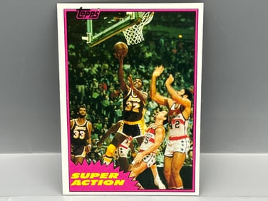 1981 Topps Magic Johnson Super Action 2nd Year #109