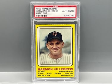 1969 Transogram Harmon Killebrew Hand Cut PSA Authentic - Tough issue