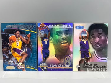 Lot of (3) Assorted Kobe Bryant Basketball Cards - Varying Conditions
