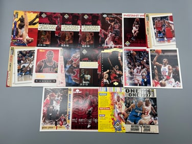 Lot of (18) Assorted Michael Jordan Basketball Cards - Varying Conditions