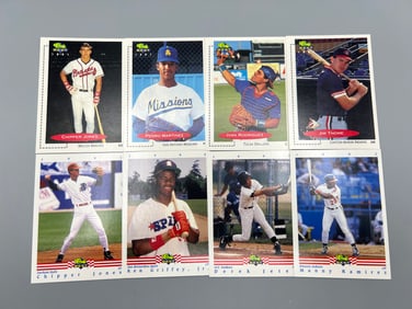 Lot of (8) Assorted 1990s Classic Best Baseball Star Player Rookie/Prospect Cards - Varying