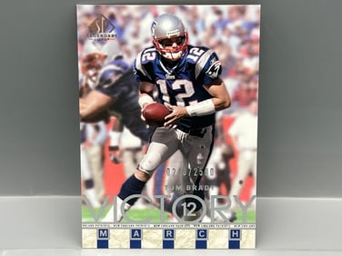 2002 Upper Deck SP Legendary Cuts Tom Brady Victory Insert #0248/2500