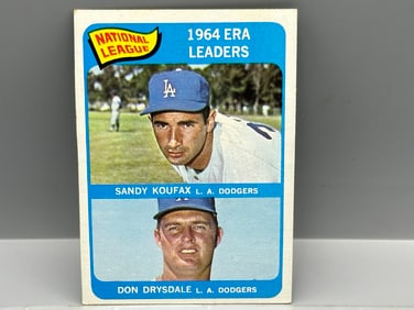 1965 Topps NL ERA Leaders #8 - Sandy Koufax, Don Drysdale