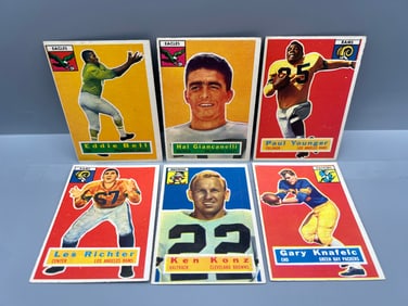 Lot of (6) 1956 Topps Football Cards - Varying Conditions - #4, #16, #18, #30, #33, & #43