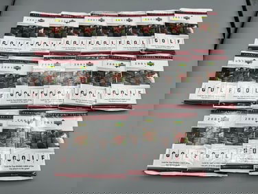 Lot of (16) 2001 Upper Deck Golf Unopened Blaster Box Packs - Possible Tiger Woods RCs and Autos -