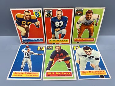 Lot of (6) 1956 Topps Football Cards - Varying Conditions - #79, #80, #87, #93, #99, & #105